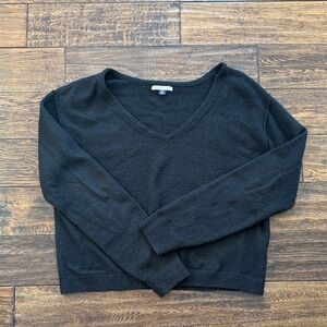 American Eagle Outfitters Black V-Neck Sweater